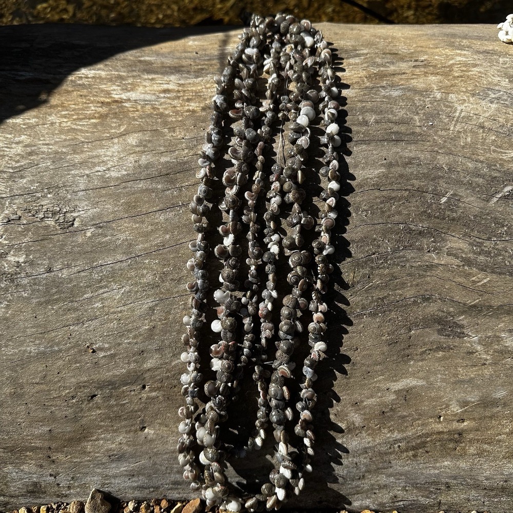 Unbranded Snail Shell Necklace Women OS Grey Multi Strand Boho Excellent Coastal